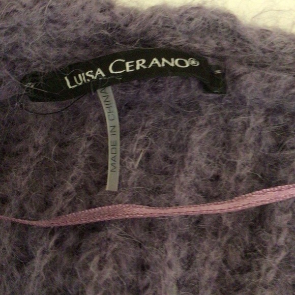 Luisa Cerano Mohair blend  oversized sweater Sz 16 Purple Casual Quiet Luxury - Picture 3 of 9